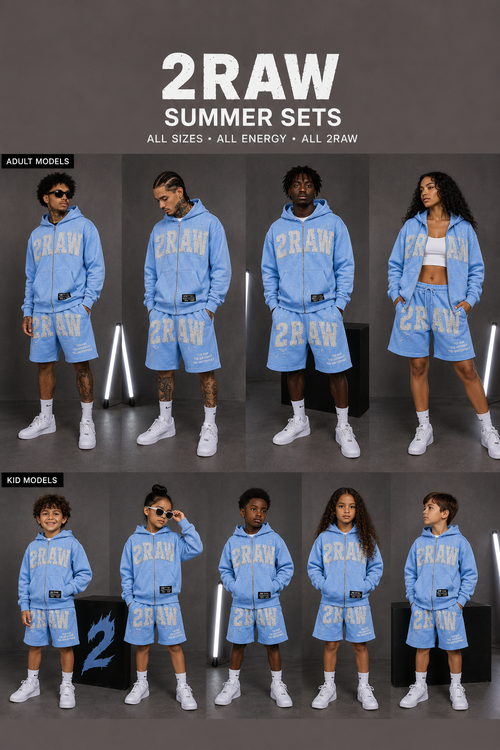 Baby Blue Distressed Short Set