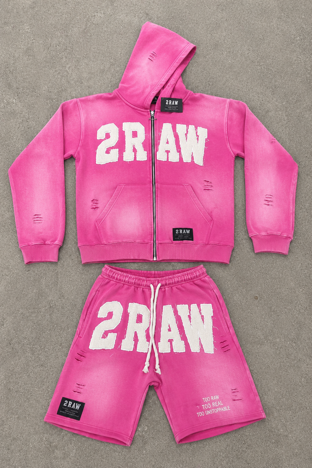 Pink Rush Distressed Set